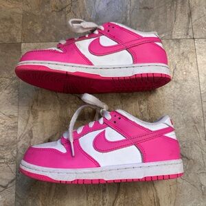 Pink and White Girls Nike Dunks